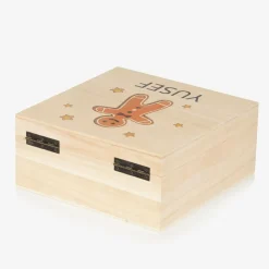 Personalised Wooden Gingerbread Man Box (24cm)
