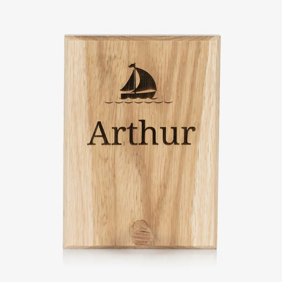 Personalised Wooden Ship Peg Hook (18cm)