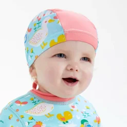Pink & Blue Duck Print Baby Swim Hat (UPF50+)