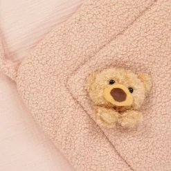 Pink Bouclé Fleece Bear Nest (64cm)