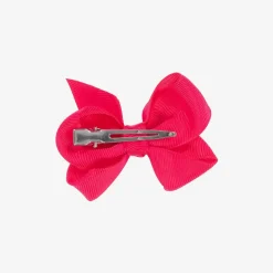Pink Bow Hair Clip (7cm)