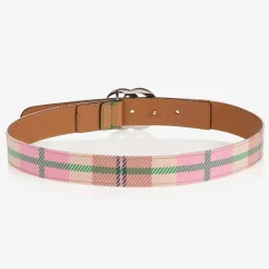Pink Check Double G Belt