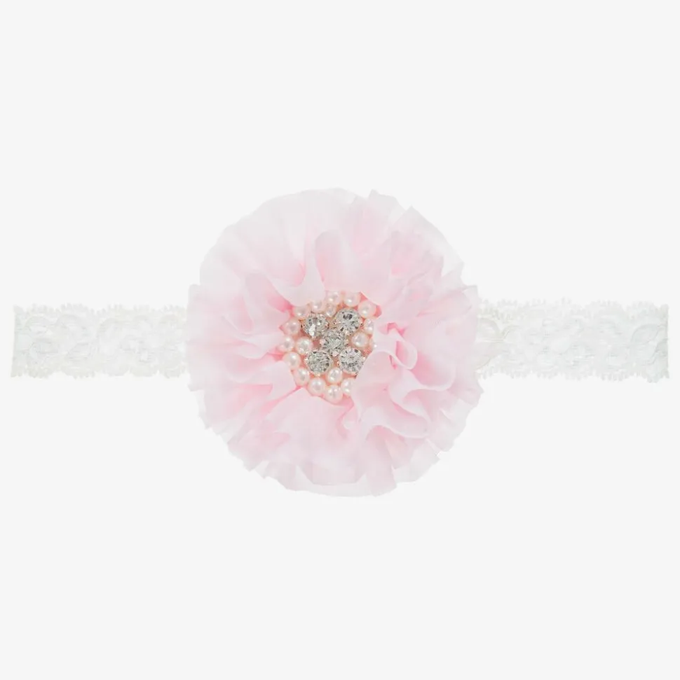 Pink Chiffon Flower Headband
