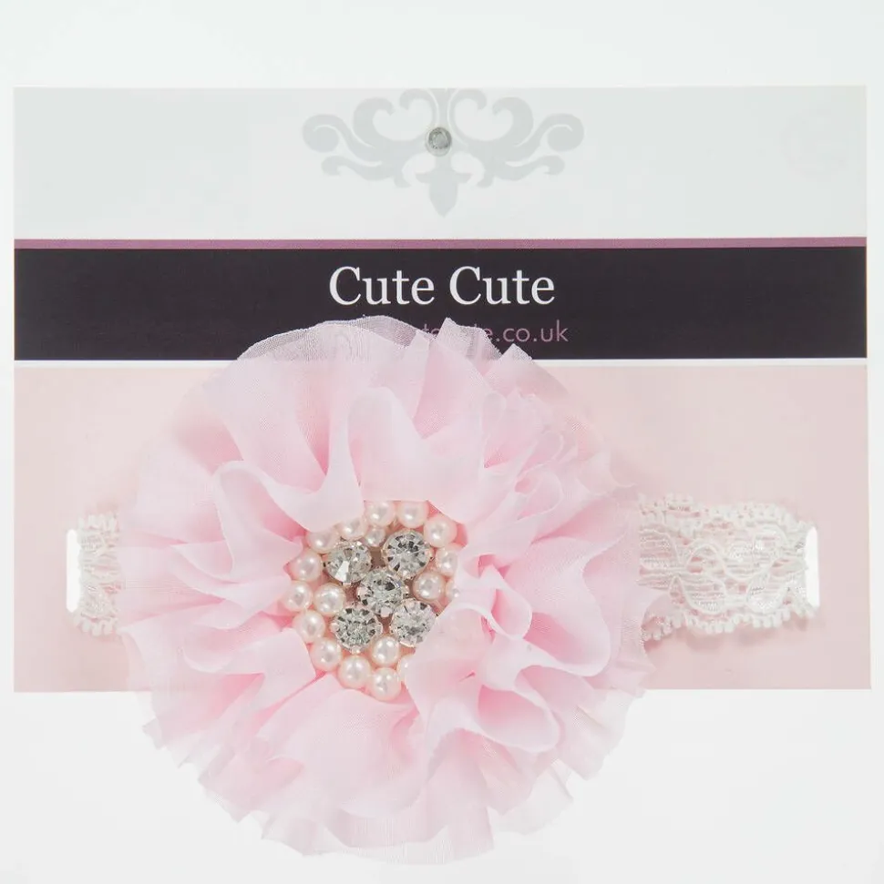 Pink Chiffon Flower Headband