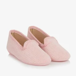 Pink Corduroy Slippers