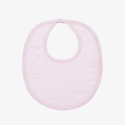 Pink Cotton Crescent Moonlight Baby Bib