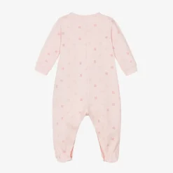 Pink Cotton 4G Logo Babygrow