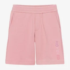 Pink Cotton Logo Shorts