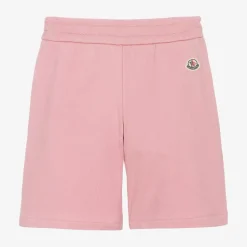 Pink Cotton Logo Shorts