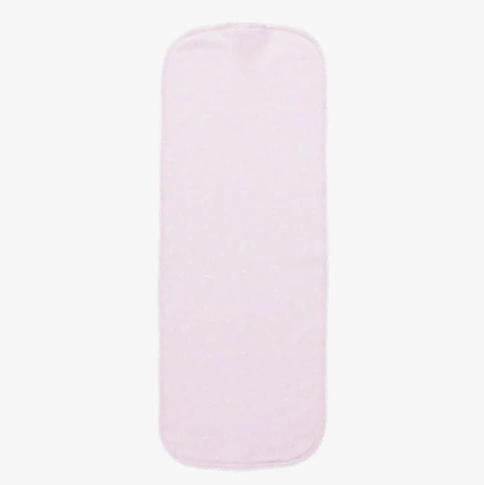 Pink Crescent Moonlight Pima Cotton Burp Cloth (48cm)
