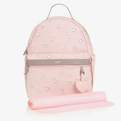 Pink Faux Leather Changing Backpack (37cm)