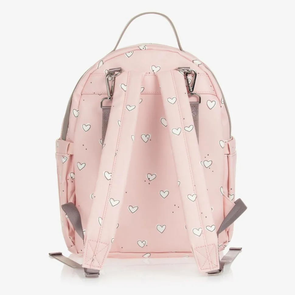 Pink Faux Leather Changing Backpack (37cm)