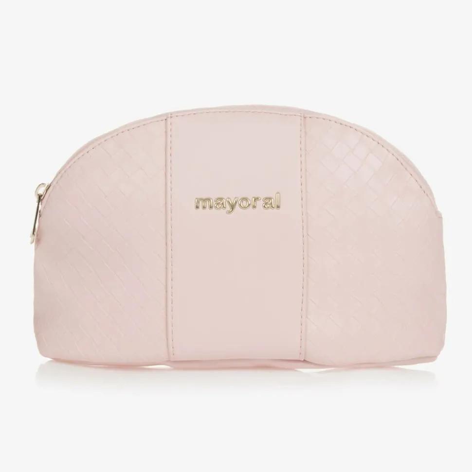 Pink Faux Leather Pouch (25cm)