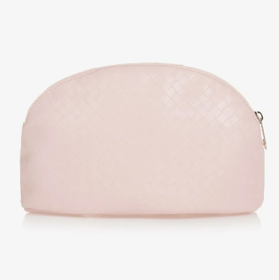 Pink Faux Leather Pouch (25cm)