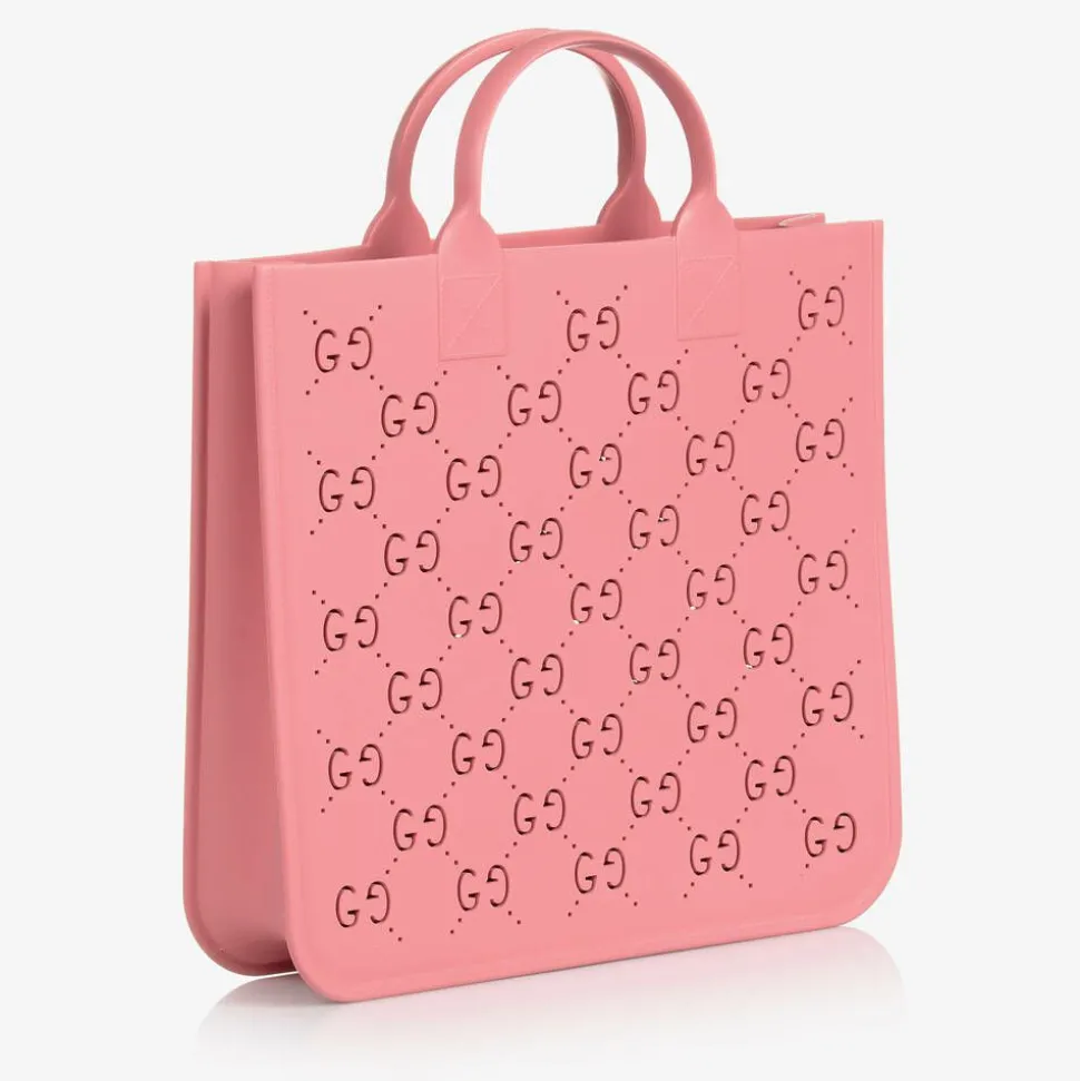 Pink GG Rubber Tote Bag (33cm)