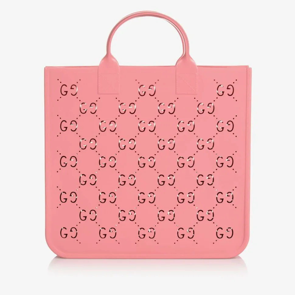 Pink GG Rubber Tote Bag (33cm)