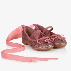 Pink Glitter Ballerina Shoes