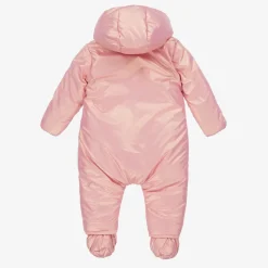 Pink Hooded Baby Girls Snowsuit