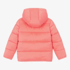 Pink Hooded Puffer Jacket