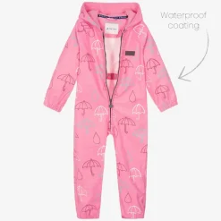 Pink Hooded Waterproof Umbrella Rainsuit