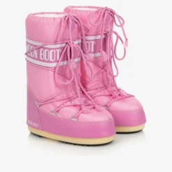 Pink Icon Nylon Snow Boots