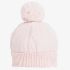 Pink Knitted Pom-Pom Hat