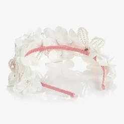 Pink Lace Butterfly Hairband