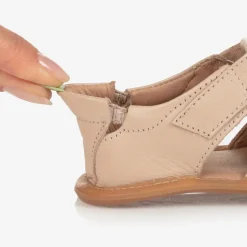 Pink Leather Baby Sandals