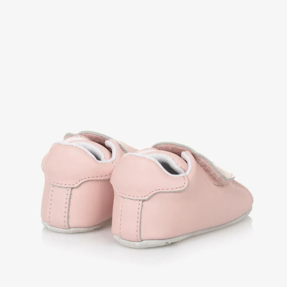 Pink Leather Elephant Pre-Walker Shoes