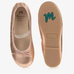 Pink Leather Gem Strap Pumps