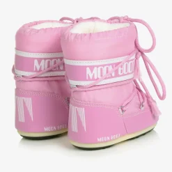 Pink Mini Nylon Snow Boots