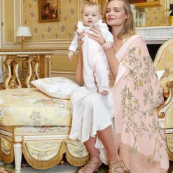 Pink Organic Cotton Swaddle & Bib Set