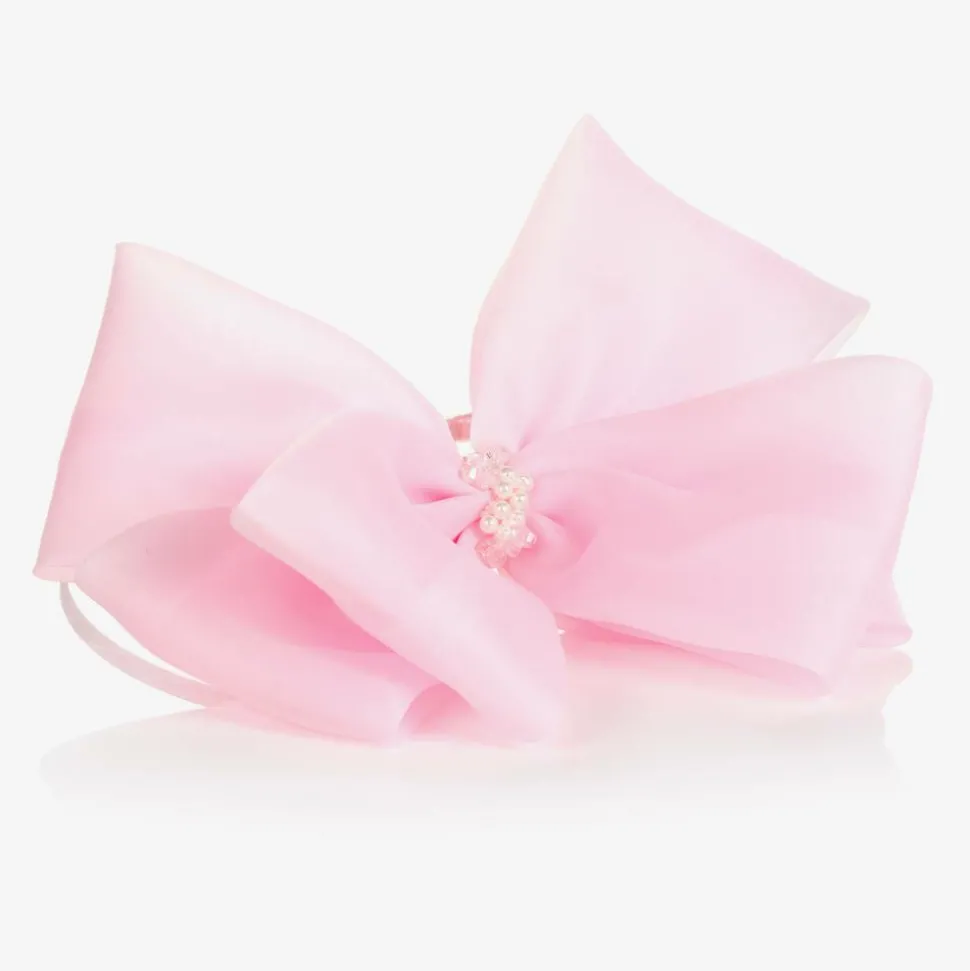 Pink Organza Bow Hairband