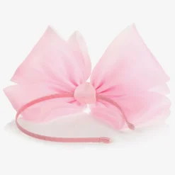 Pink Organza Bow Hairband