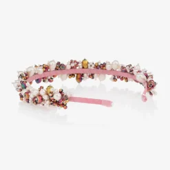 Pink Pearl & Crystal Hairband