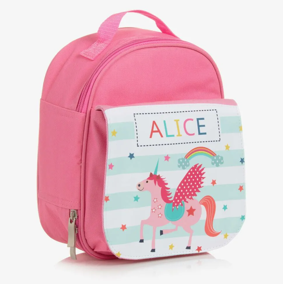 Pink Personalised Unicorn Lunch Bag (24cm)