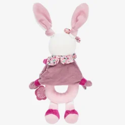 Pink Plush Bunny Rattle (21cm)