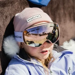 Pink Polarised Anti-Fog Ski Goggles