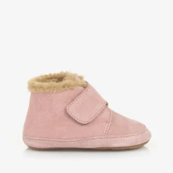 Pink Suede Leather First Walker Shoes