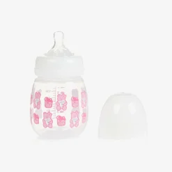 Pink Teddy Bear Bottle & Dummy Set