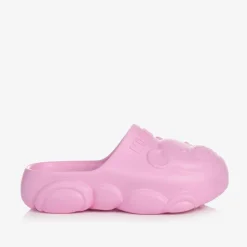 Pink Teddy Bear Clogs