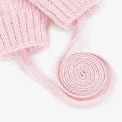 Pink Wool & Cashmere Baby Mittens