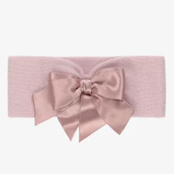 Pink Wool Bow Headband