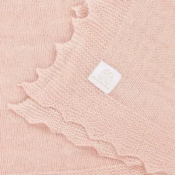 Pink Wool Knit Baby Shawl (122cm)