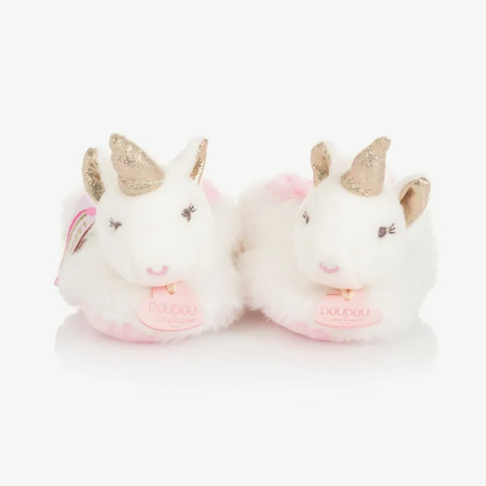 Plush Rattle Baby Slippers