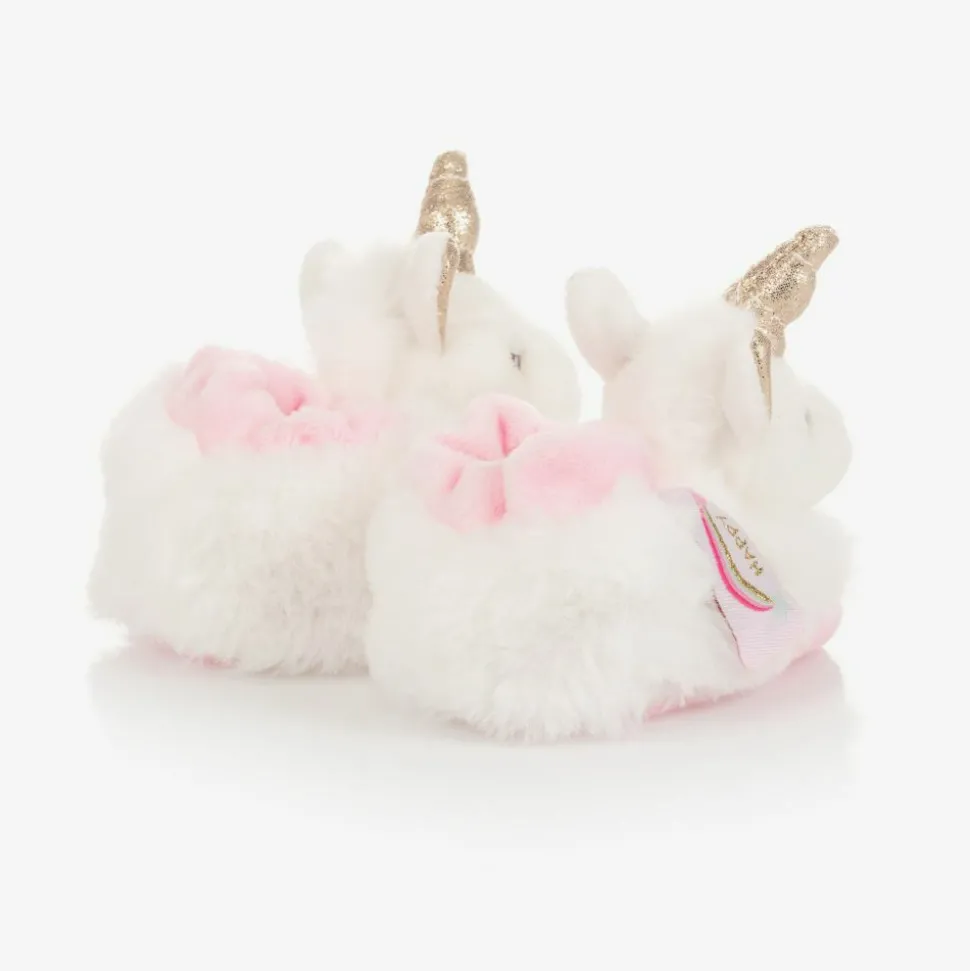 Plush Rattle Baby Slippers