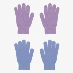 Purple & Blue Knitted Gloves (2 Pack)