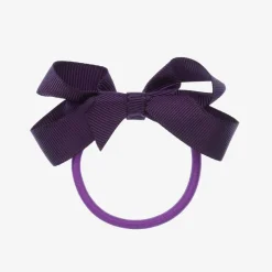 Purple Bow Hair Elastic (7cm)