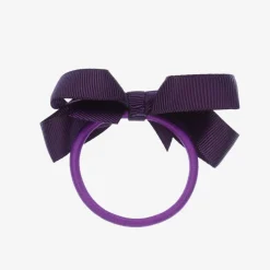 Purple Bow Hair Elastic (7cm)