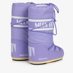 Purple Icon Nylon Snow Boots
